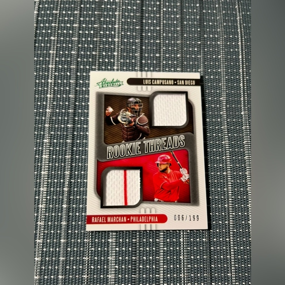 Num Patch Duo RC: 006/199 & ⚾️ DUO Absolute Baseball RC Threads #RTS-LC - Picture 2 of 5